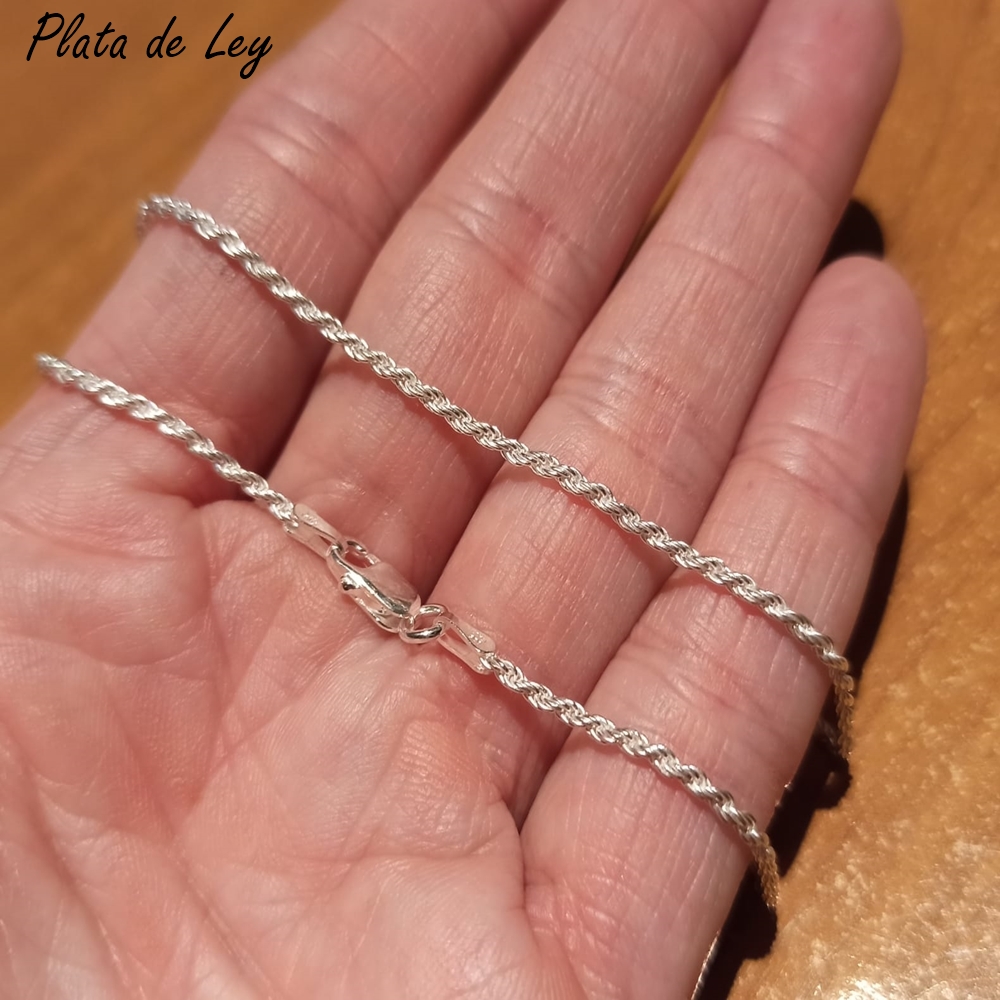 Cordon en Plata de Ley Macizo 035 - 45 Cm. 2